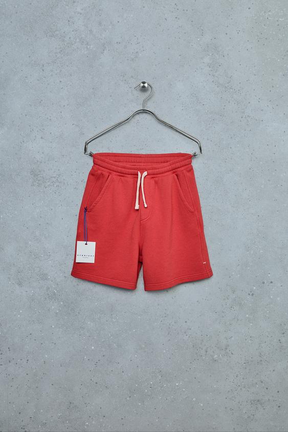 STORIESZ - PLUSH BERMUDA SHORTS - Bright red by Zara - Image 0