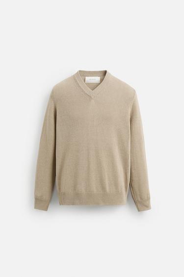 COTTON - LINEN SWEATER - Beige by Zara