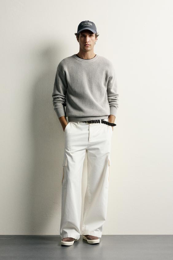 PURL KNIT REGULAR FIT JUMPER - Grey marl by Zara - Image 0