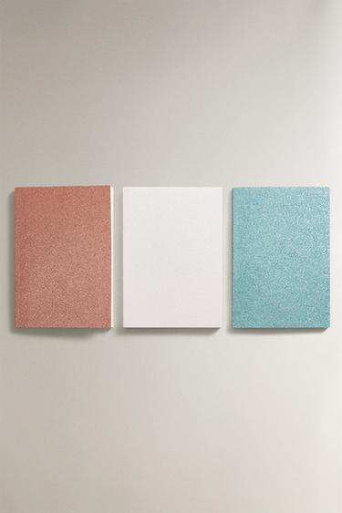 GLITTER NOTEBOOK SET (SET OF 3) - Multicoloured by Zara