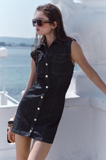 Z1975 DENIM MINI DRESS - Blue by Zara