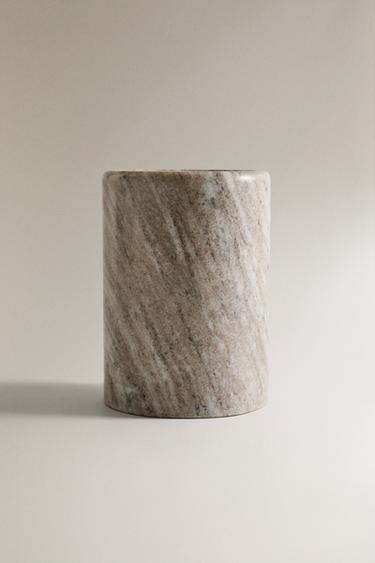 MARBLE UTENSIL JAR - Greyish by Zara