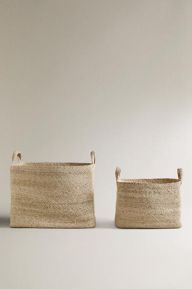 RECTANGULAR SEAGRASS BASKET - Light beige by Zara - Image 0