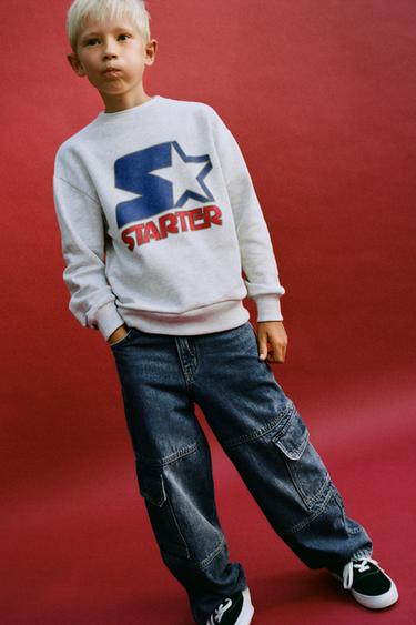 STARTER ® PRINTED SWEATSHIRT - Grey marl by Zara