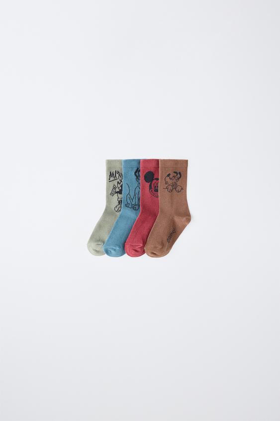 4-PACK OF MICKEY MOUSE AND FRIENDS © DISNEY MID-CALF SOCKS - Multicoloured by Zara - Image 0