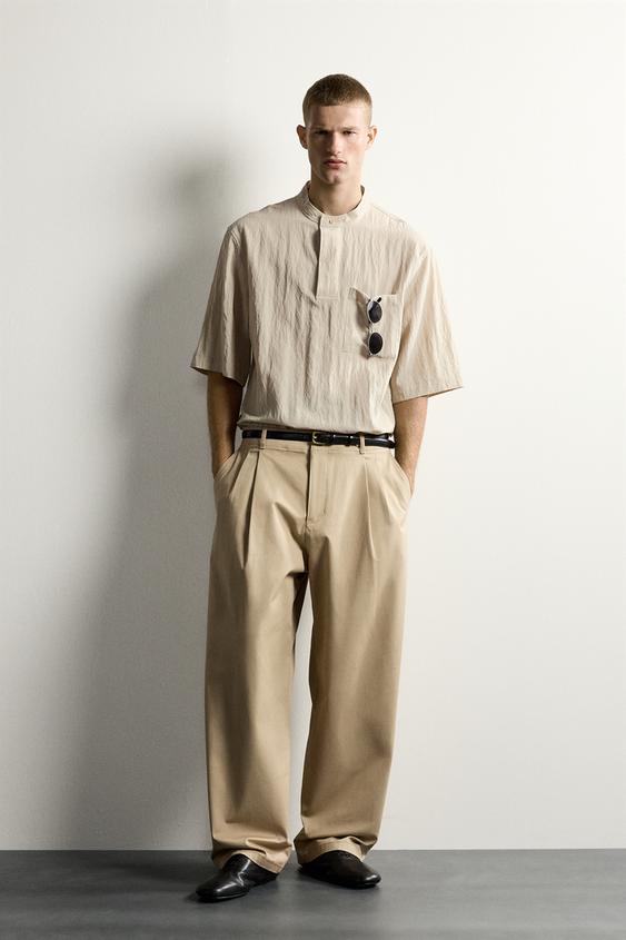 FLOWING POLO SHIRT - Beige by Zara - Image 0