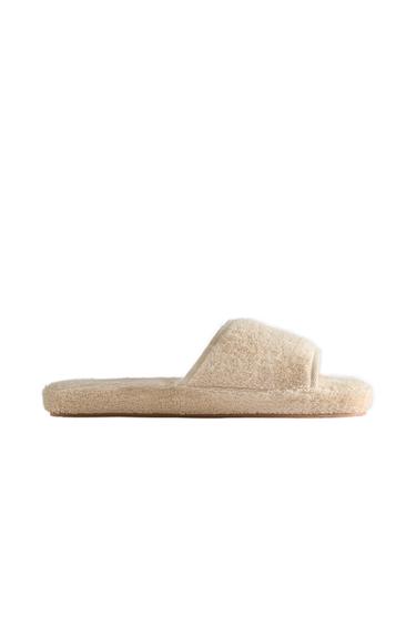 FLATFORM TERRY SLIPPERS - Beige by Zara