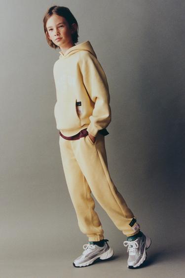 LABEL JOGGER TROUSERS - Yellow by Zara