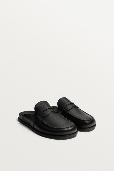 PENNY LEATHER CLOGS - Black by Zara