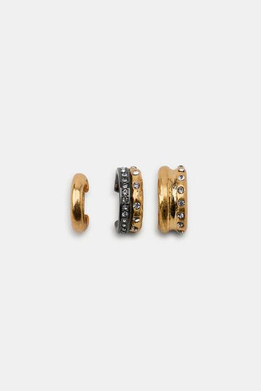 PACK OF 3 TOE RINGS - Golden by Zara