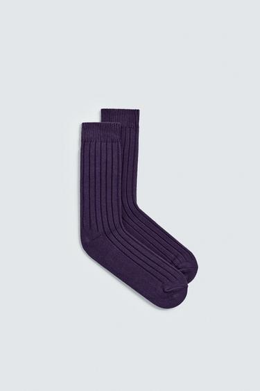 RIBBED SOCKS X SR_A - Purple by Zara