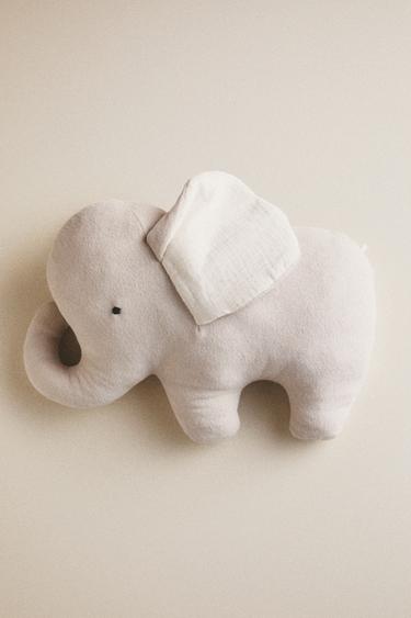KIDS' ELEPHANT CUSHION - Grey by Zara
