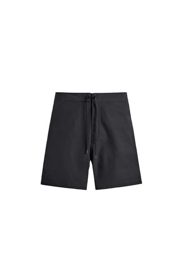 LONG DRAWSTRING SWIM SHORTS - Dark navy by Zara
