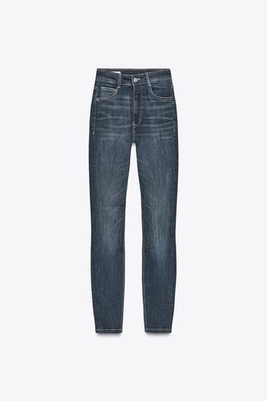 TRF SCULPT HIGH-WAIST JEANS - Navy blue by Zara
