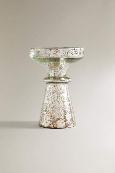 TALL ANTIQUE CHRISTMAS TEALIGHT HOLDER - Silver by Zara
