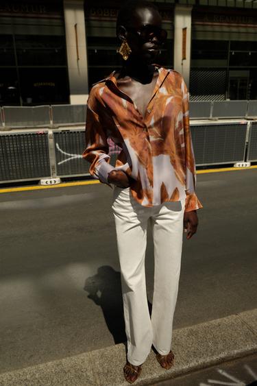 PRINTED SATIN SHIRT - Multicoloured by Zara - Image 0