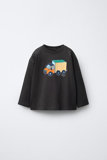 VEHICLE PRINT T-SHIRT - Anthracite grey by Zara