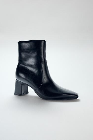 BLOCK HEEL ANKLE BOOTS - Black by Zara