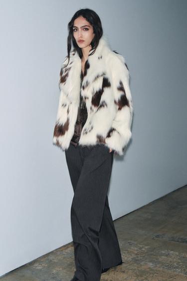 FAUX FUR JACKET ZW COLLECTION LIMITED EDITION - Multicoloured by Zara