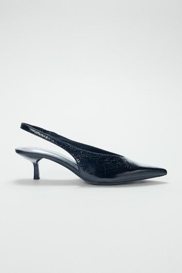 SLINGBACK HIGH-HEEL SHOES - Black by Zara