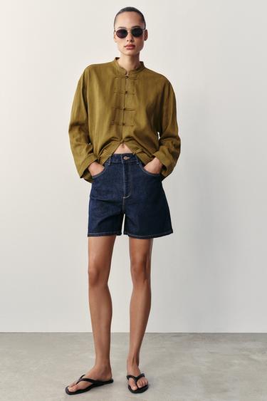 Z1975 MOM FIT SHORTS - Blue by Zara