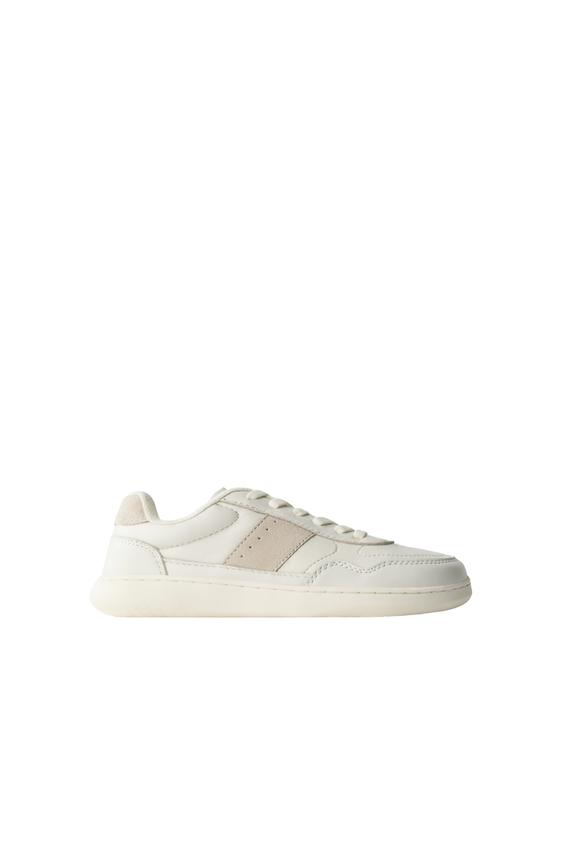 LEATHER BAREFOOT SNEAKERS - White by Zara - Image 0