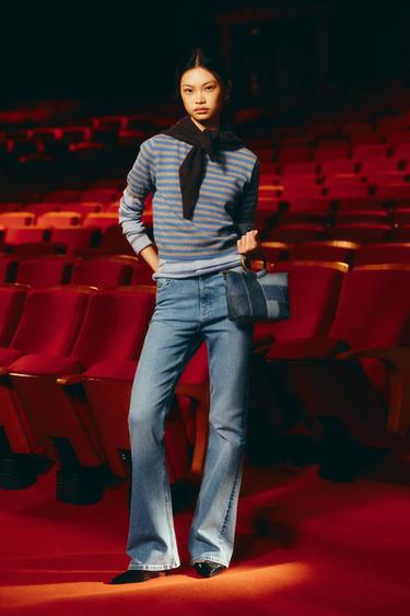 Z.06 FLARE FIT HIGH-WAIST FULL LENGTH JEANS - Mid-blue by Zara