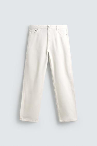 STRAIGHT-LEG JEANS - White by Zara