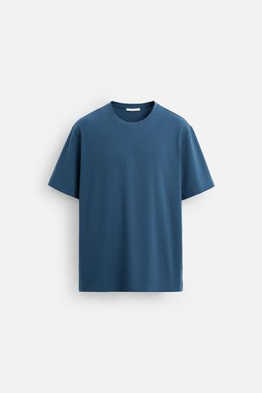 BASIC MEDIUM WEIGHT T-SHIRT - Blue by Zara