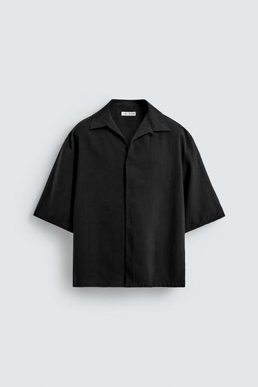 RELAXED FIT FLOWING SHIRT - Black by Zara