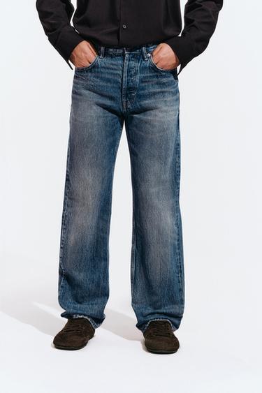 STRAIGHT FIT JEANS - Blue by Zara