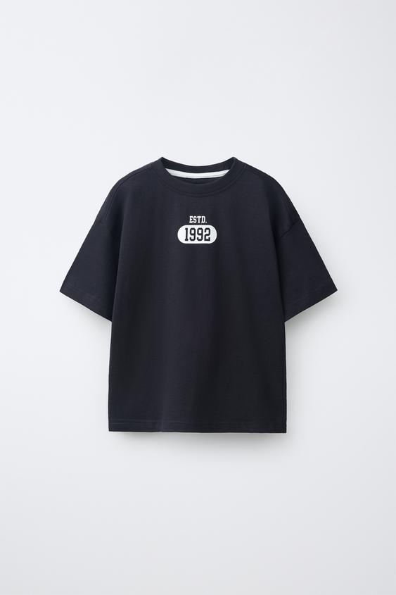 PRINTED JOGGING T-SHIRT - Blue by Zara - Image 0