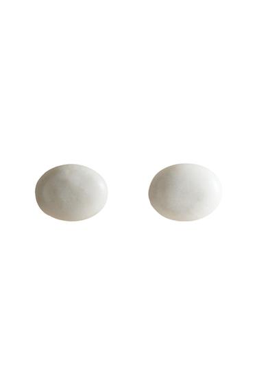 PACK OF OVAL MARBLE DOOR KNOBS (PACK OF 2) - white by Zara
