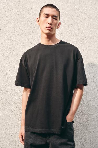 BASIC HEAVY WEIGHT T-SHIRT - Black by Zara