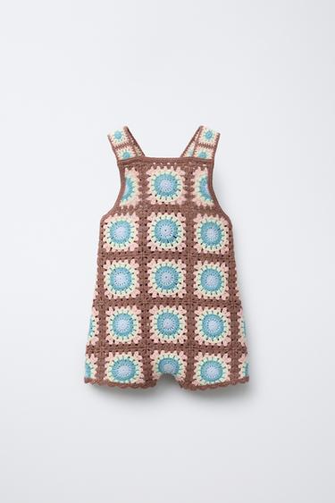 CROCHET KNIT JUMPSUIT - Brown by Zara