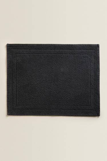 COTTON BATH MAT - Dark grey by Zara - Image 0