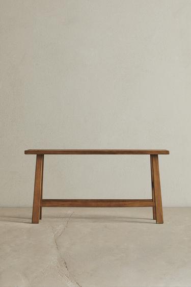 ELM WOOD BENCH - Light beige by Zara