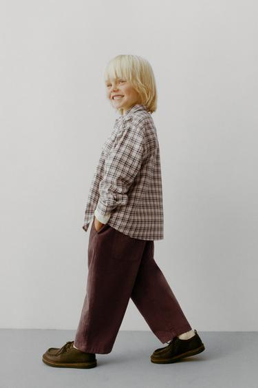 SOFT BAGGY TROUSERS - Burgundy by Zara