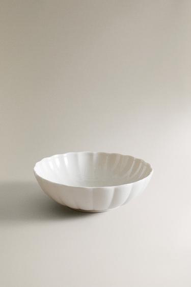 SCALLOPED PORCELAIN BOWL - White by Zara - Image 0