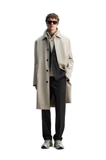 RELAXED-FIT MANTECO TRENCH COAT - Beige by Zara