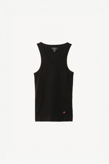 RIB TANK TOP WILLY CHAVARRIA X ZARA - Black by Zara