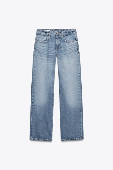 TRF MID-WAIST WIDE-LEG JEANS - Blue by Zara