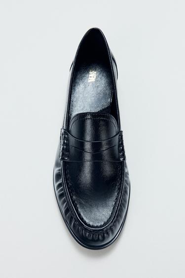 SOFT GATHERED LOAFERS - Black by Zara