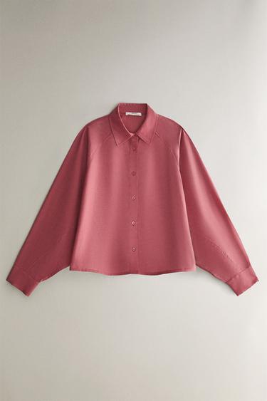 PLEATED SHIRT - Pink by Zara