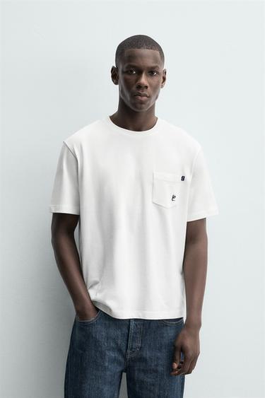 BOXY FIT SLOGAN T-SHIRT - Oyster-white by Zara