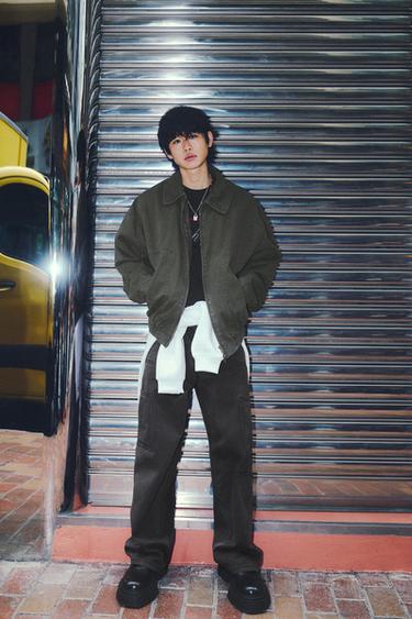 WASHED PADDED JACKET - Dark khaki by Zara - Image 0