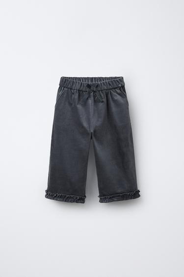 VELVET CULOTTES - Blue / Grey by Zara