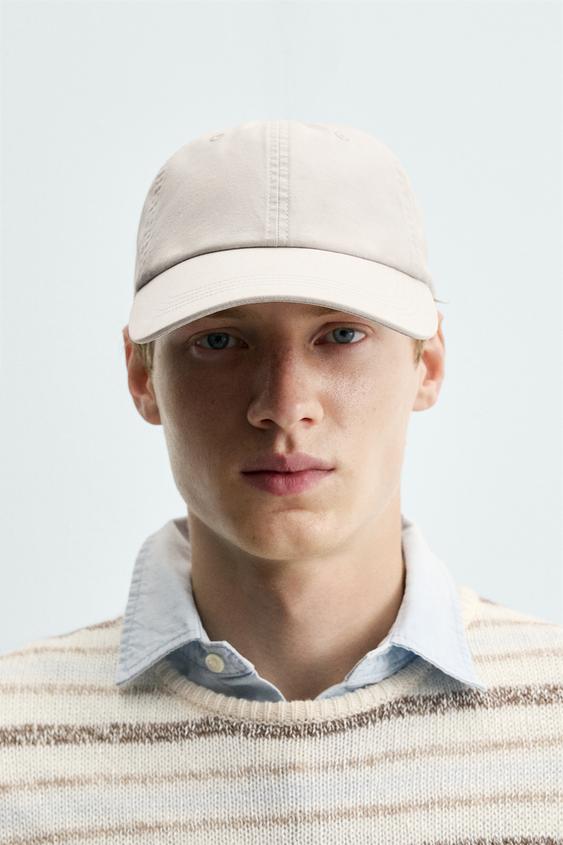WASHED COTTON CAP - Light beige by Zara - Image 0