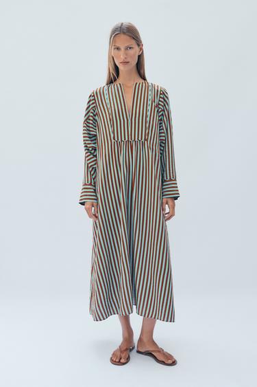 LIMITED EDITION STRIPED KAFTAN DRESS - striped by Zara