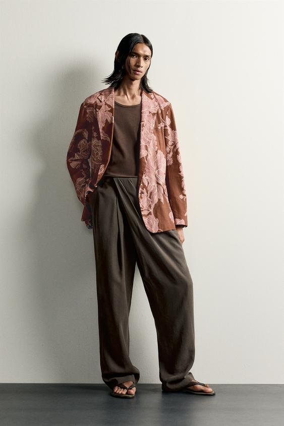 LIMITED EDITION FLOWING DRAPED TROUSERS - Sand / Marl by Zara - Image 0